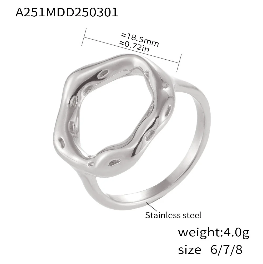 Wholesale Vintage Ferris Wheel Niche Ring And Earrings Set Stainless Steel 18K Gold Plated Women's Jewelry - Image 9