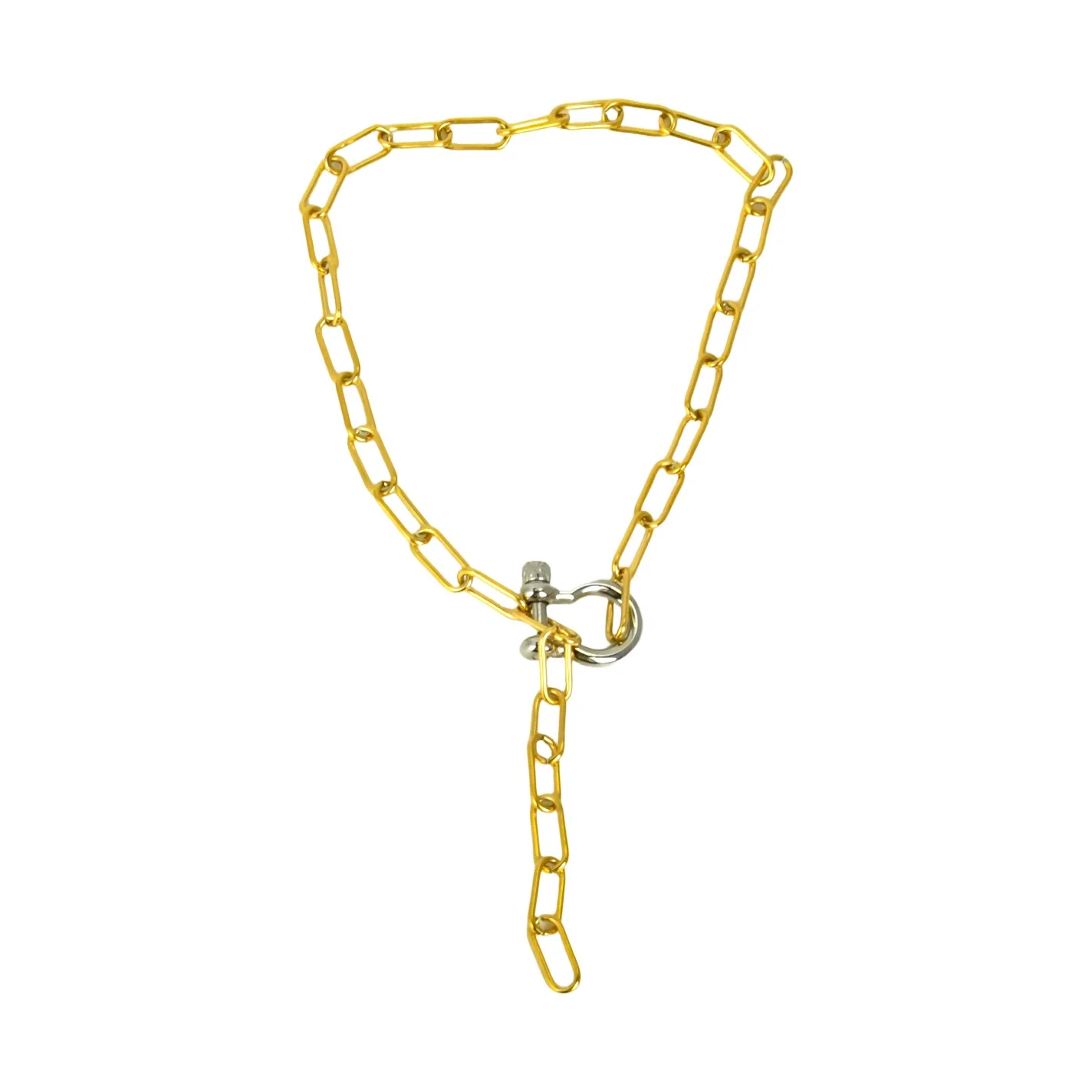 Wholesale Vintage Ins Style Ushaped Titanium Steel Electroplated Horseshoe Necklace For Women - Image 5