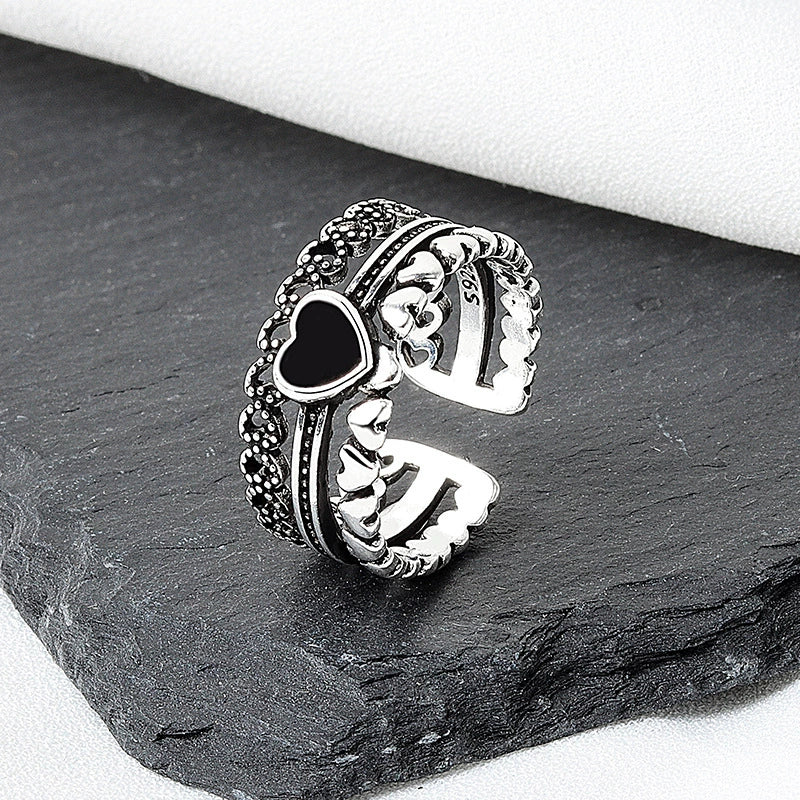Wholesale Vintage Love Ring Copper Geometric Electroplating Unisex