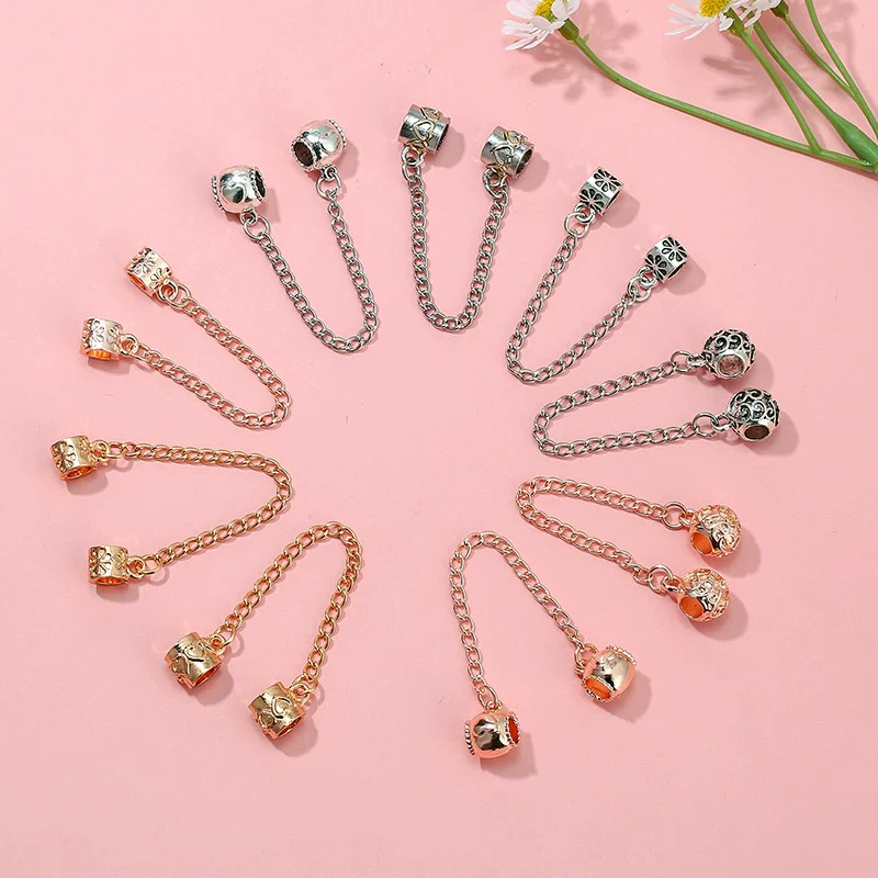 Wholesale Vintage Safety Chain Charm Bracelet Jewelry Diy Accessories Made Of Metal With Totem Pattern And Electroplating Treatment - Image 2