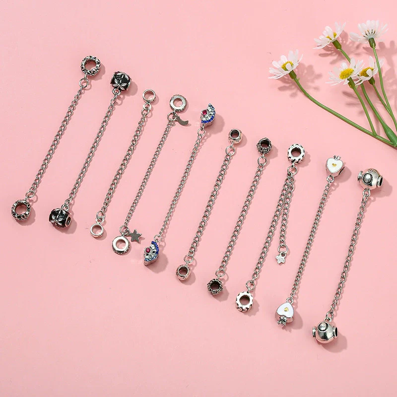 Wholesale Vintage Safety Chain Charm Bracelet Jewelry Diy Accessories Made Of Metal With Totem Pattern And Electroplating Treatment - Image 5