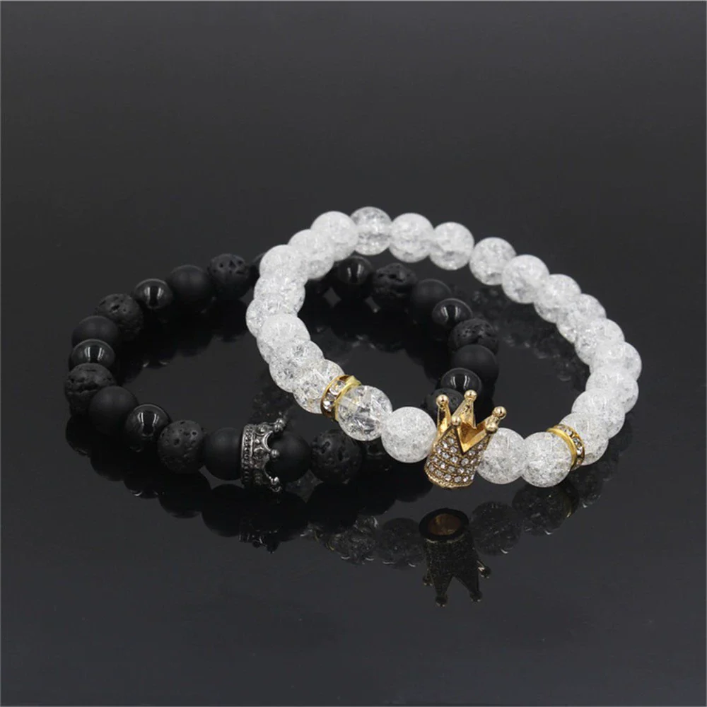 Wholesale Volcanic Stone And Wax Thread Handmade Multilayered Unisex Hiphop Woven Bracelets - Image 13