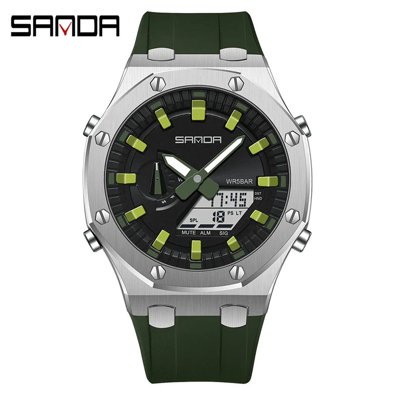 Wholesale Watch Zinc Alloy Acrylic Mirror Silicone Strap Round Dial Multifunction Waterproof Advanced Sense Casual Sports Fashion Light Luxury Style Universal - Image 9