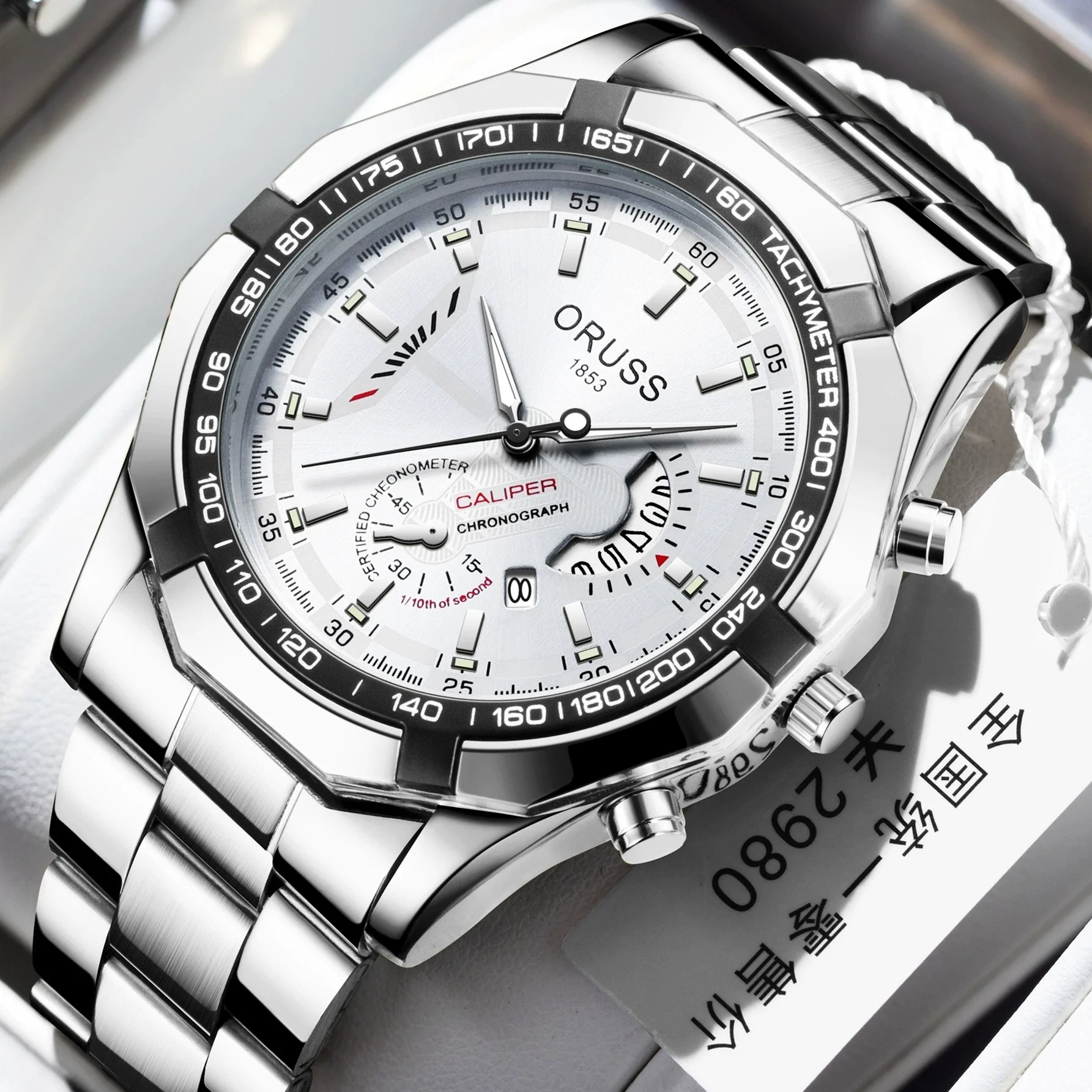 Wholesale Waterproof Non Mechanical Watch With Steel Case Round Dial And Mineral Strengthened Glass Mirror For Men