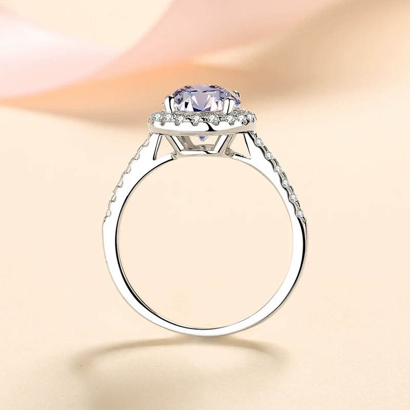 Wholesale Women's 925 Silver Ushaped Moissanite Ring Electroplated Simple Geometric Style - Image 3