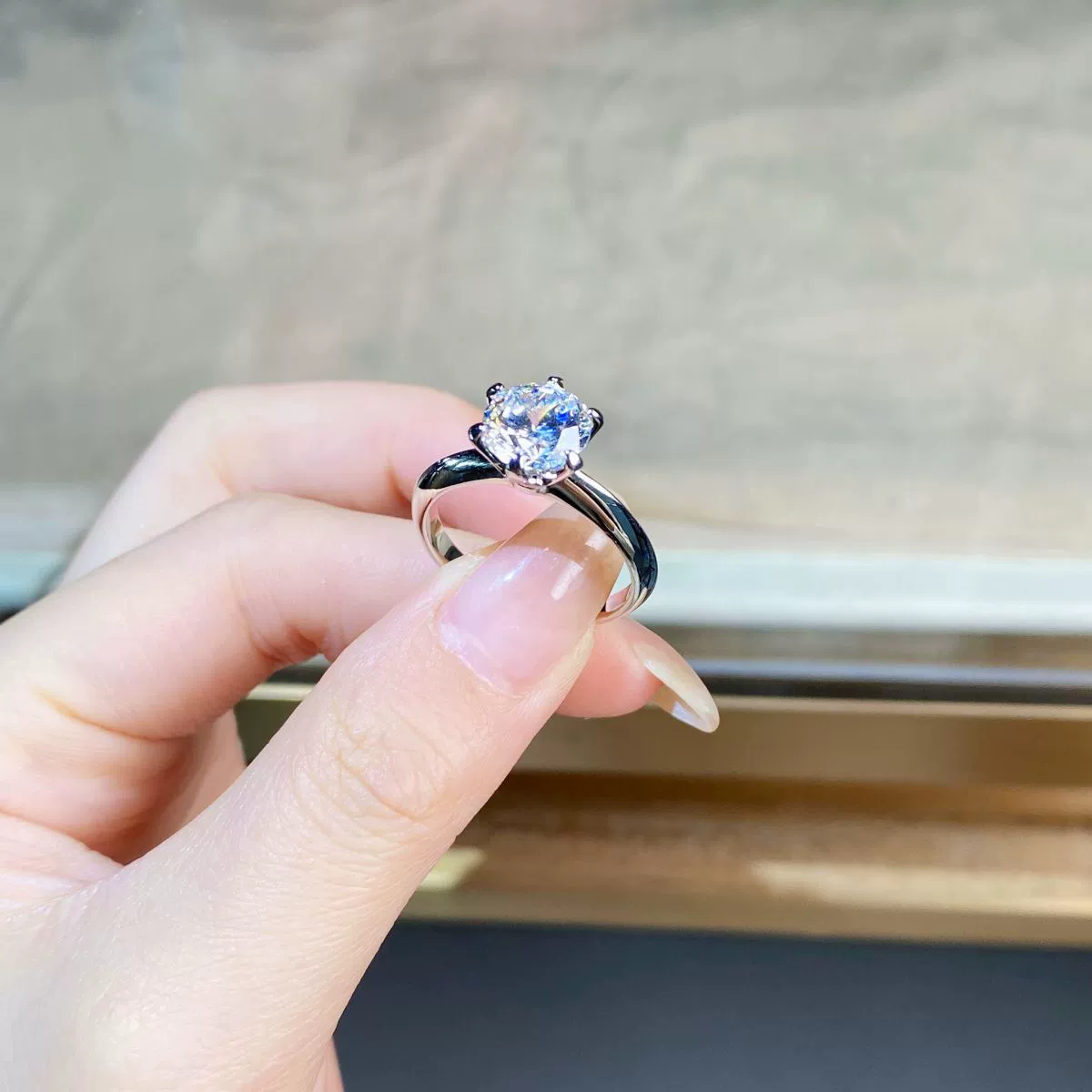Wholesale Women's 925 Sterling Silver Allmatch Geometric Ring With Electroplating - Image 8