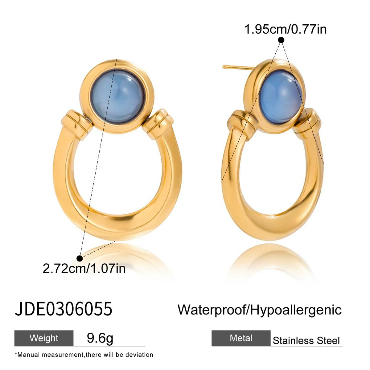 Wholesale Women's Adjustable Geometric Stainless Steel Ring With Vacuum Real Gold Plating - Image 12