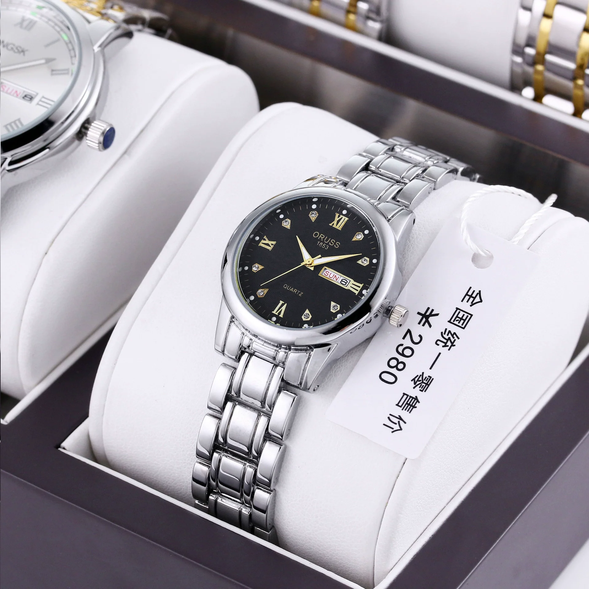 Wholesale Women's Alloy Case Mineral Reinforced Glass Mirror Business Style Digital Watches - Image 7
