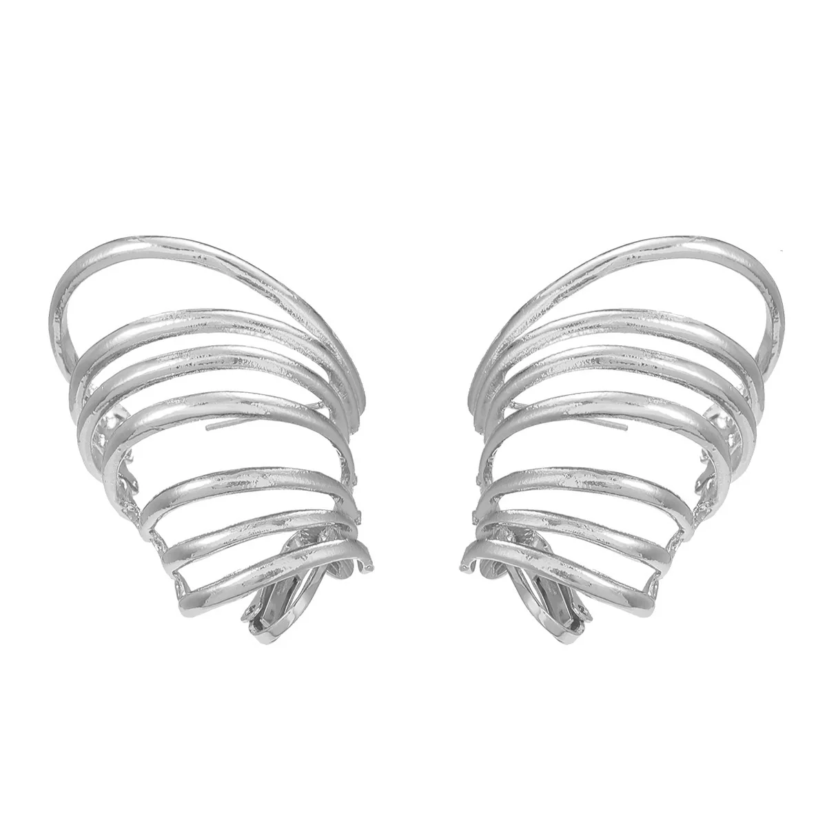 Wholesale Women's Alloy Geometric Autumn And Winter Earrings With Electroplating And Simple Multi Layer Ring Design - Image 6