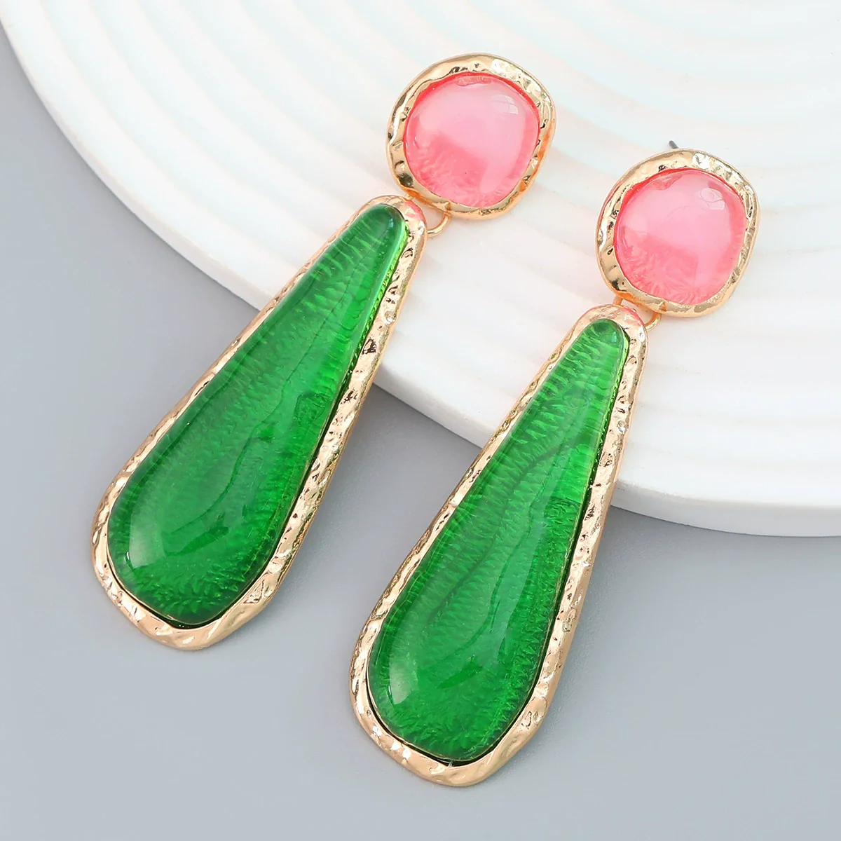 Wholesale Women's Alloy Geometric Electroplated Earrings - Image 2