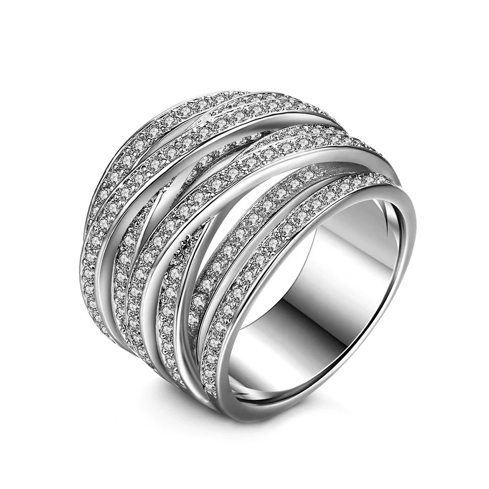 Wholesale Women's Alloy Geometric Ring With Electroplating Treatment