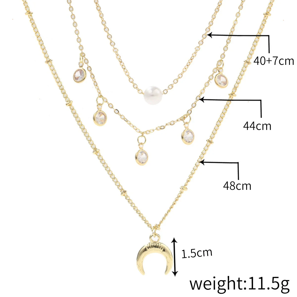 Wholesale Women's Alloy Love Shaped Necklace With Geometric Pattern And Electroplated Treatment Box Chain Style - Image 8