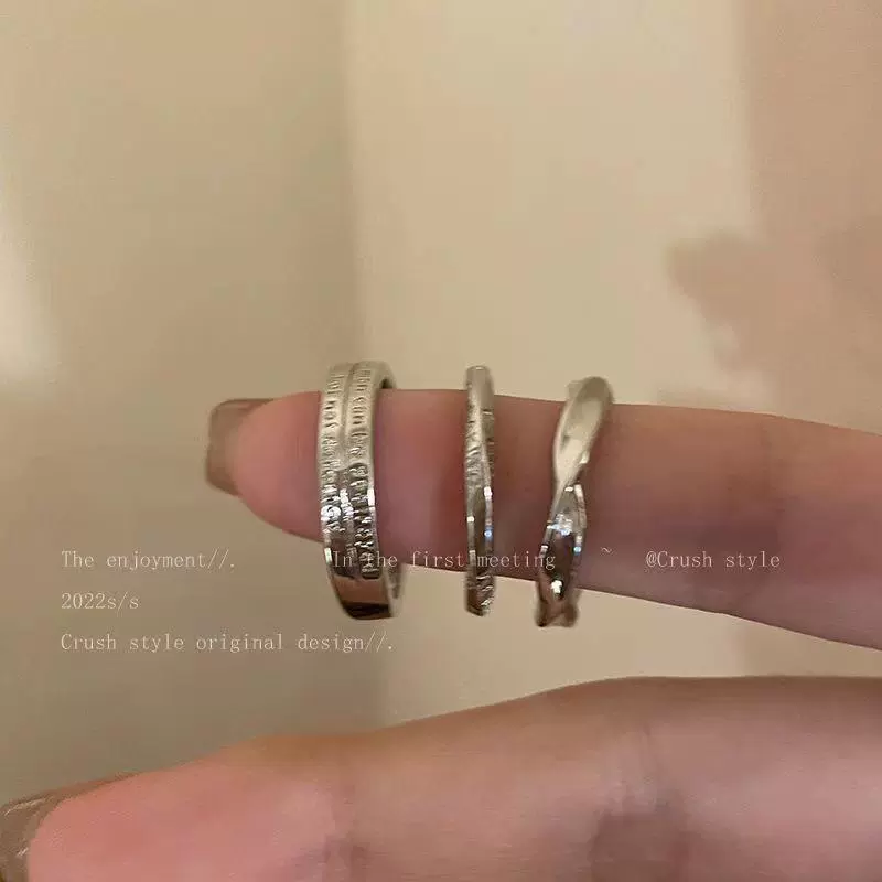 Wholesale Women's Alloy Ring Geometric Style Electroplated - Image 3