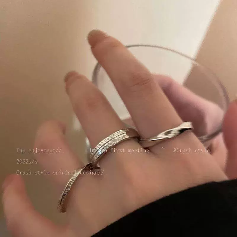 Wholesale Women's Alloy Ring Geometric Style Electroplated - Image 5