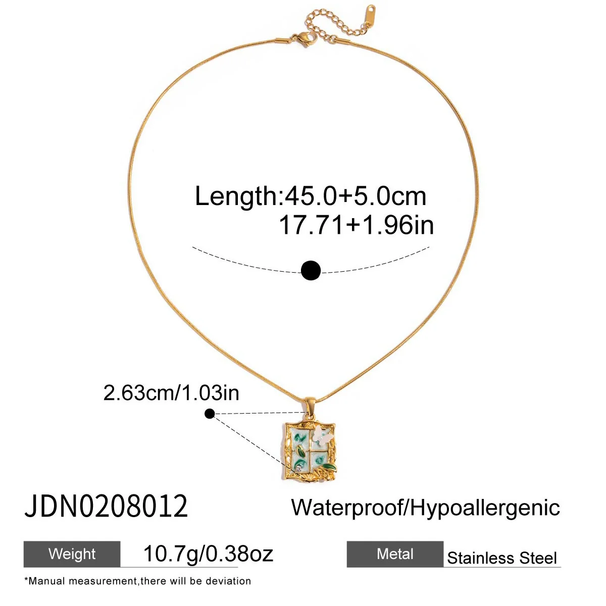 Wholesale Women's Ancient Style Geometric Butterfly Necklace Stainless Steel Electroplated Jewelry - Image 6