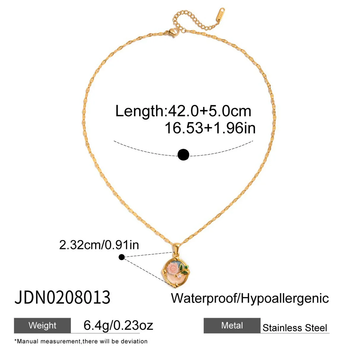 Wholesale Women's Ancient Style Geometric Pattern Stainless Steel Electroplated Round Necklace Jewelry - Image 6