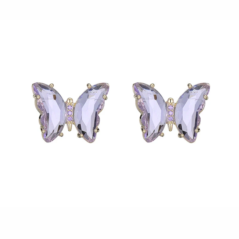 Wholesale Women's Animalpatterned Glass And Crystal Earrings With Copper Design - Image 8