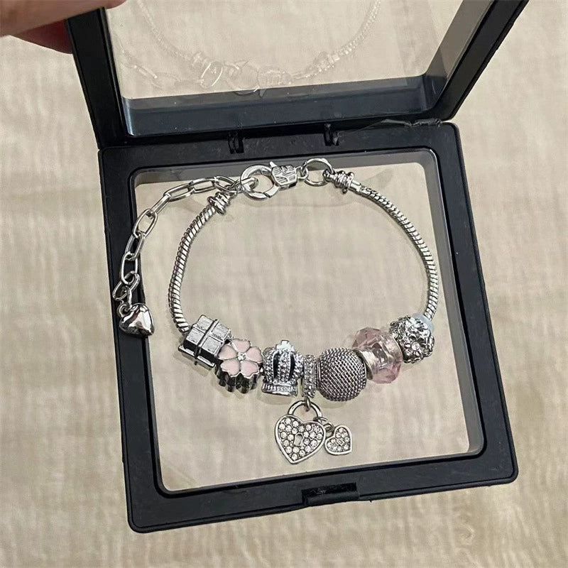 Wholesale Women's Beaded Bracelet With Flower Pattern Mixed Material Electroplated - Image 12