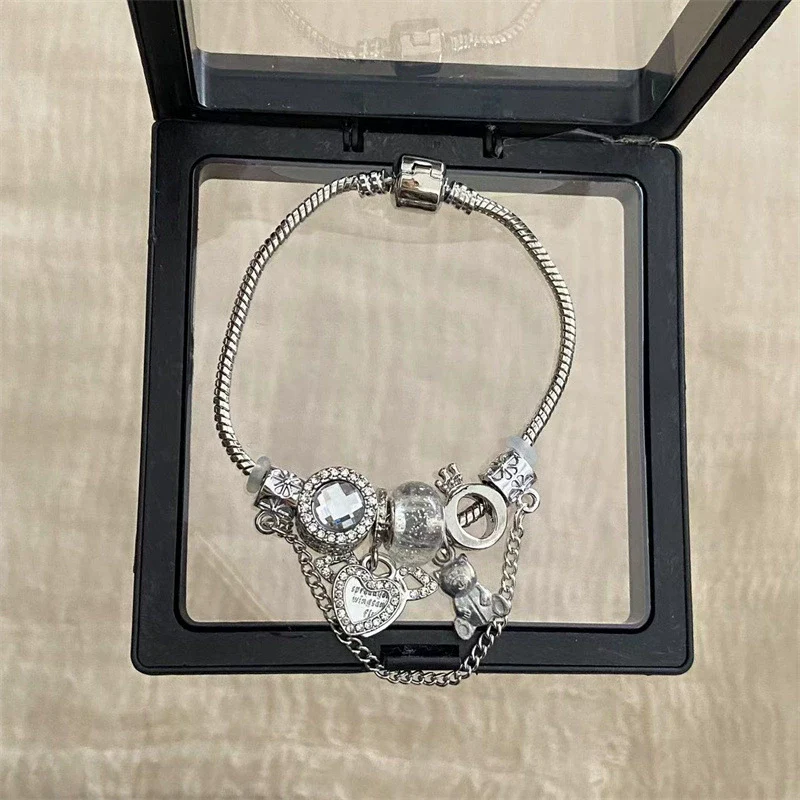 Wholesale Women's Beaded Bracelet With Flower Pattern Mixed Material Electroplated - Image 9