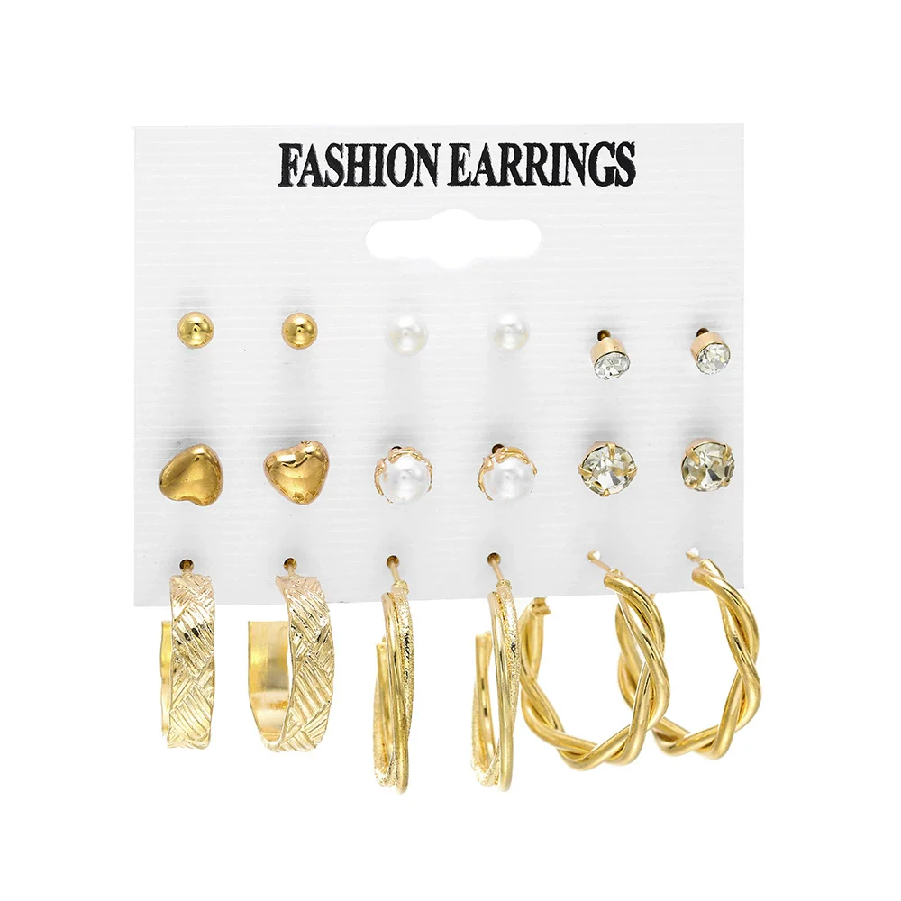 Wholesale Women's Cartoon Animal Style Alloy And Stainless Steel Geometric Carved Snake Shaped Butterfly Earrings Set - Image 14