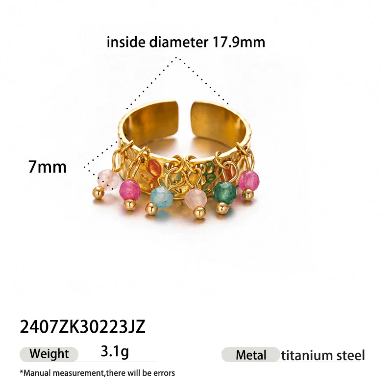 Wholesale Women's Cartoon Character Titanium Steel Electroplated Open Ring Fashion Jewelry - Image 6