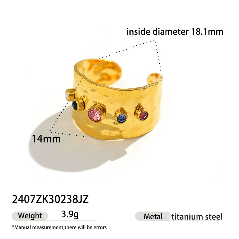Wholesale Women's Cartoon Character Titanium Steel Electroplated Open Ring Fashion Jewelry - Image 9