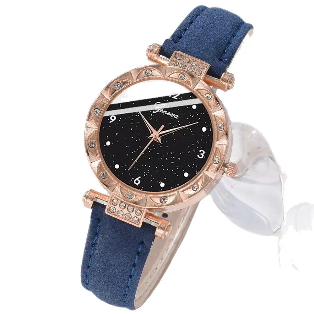 Wholesale Women's Casual Alloy Imitation Leather Belt Quartz Watch With Round Dial - Image 5