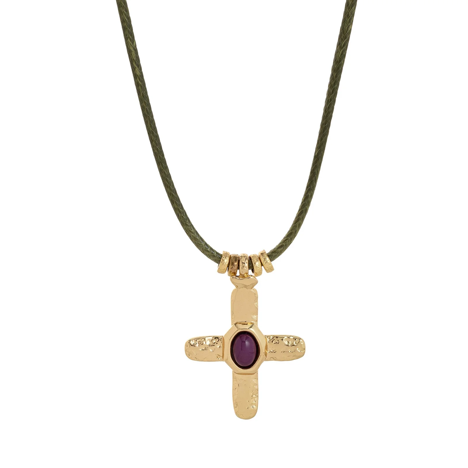 Wholesale Women's Casual Geometric Stainless Steel Electroplated Cross Pendant Necklace - Image 4