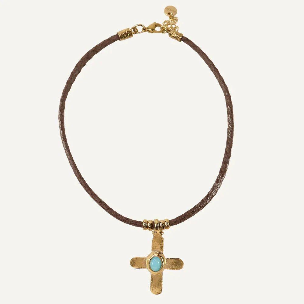 Wholesale Women's Casual Geometric Stainless Steel Electroplated Cross Pendant Necklace - Image 8
