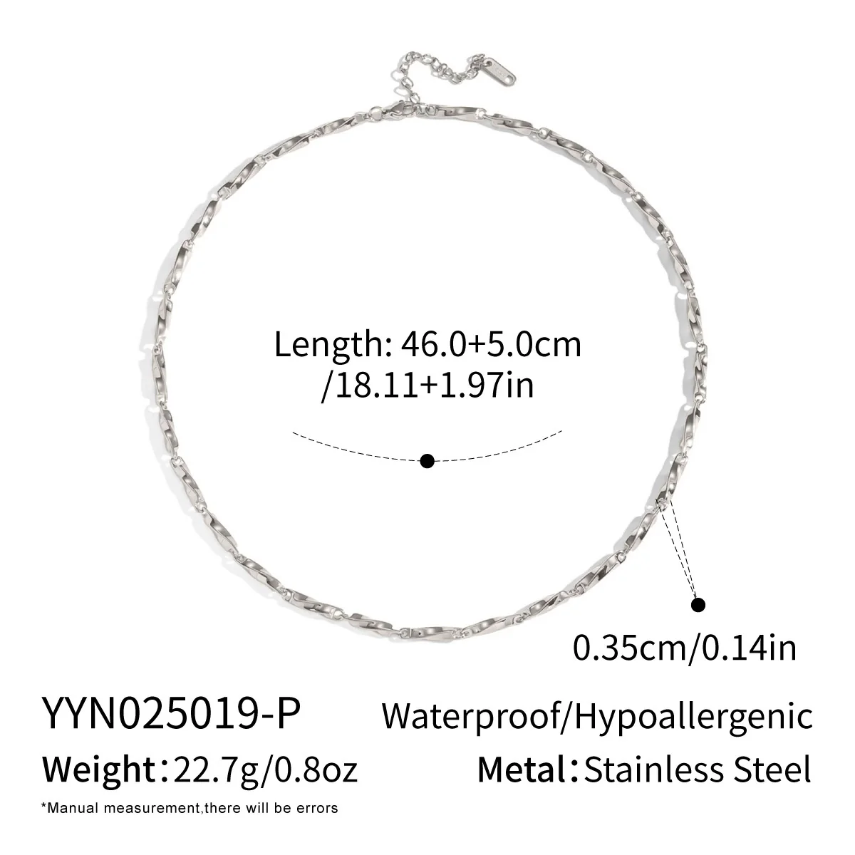 Wholesale Women's Casual Geometric Stainless Steel Necklace With 18K Real Gold Pvd Furnace Vacuum Plating - Image 7
