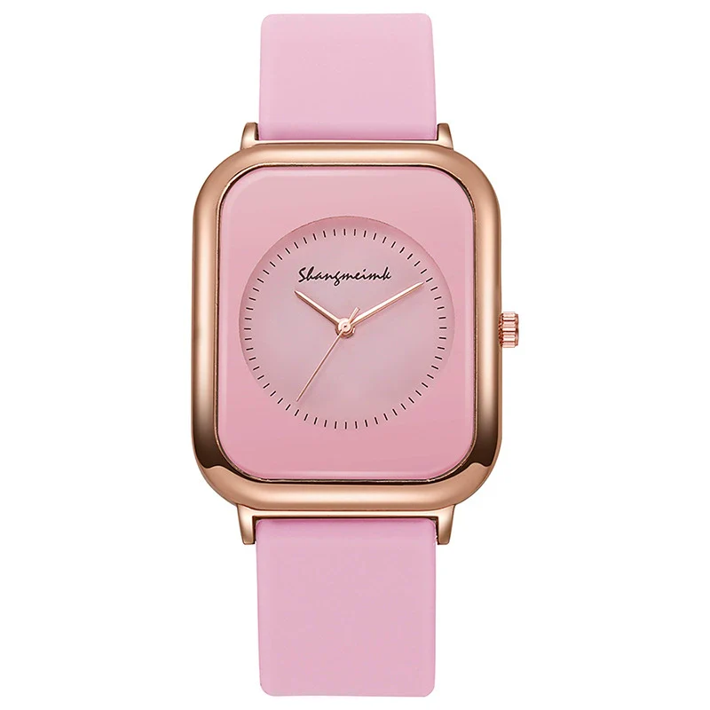 Wholesale Women's Casual Square Fashion Quartz Watches With Alloy Case Silicone Band And Stainless Steel Buckle - Image 10