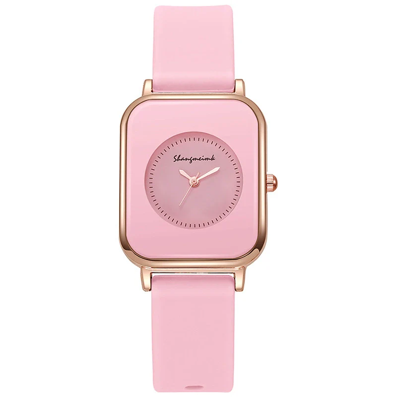 Wholesale Women's Casual Square Fashion Quartz Watches With Alloy Case Silicone Band And Stainless Steel Buckle - Image 11