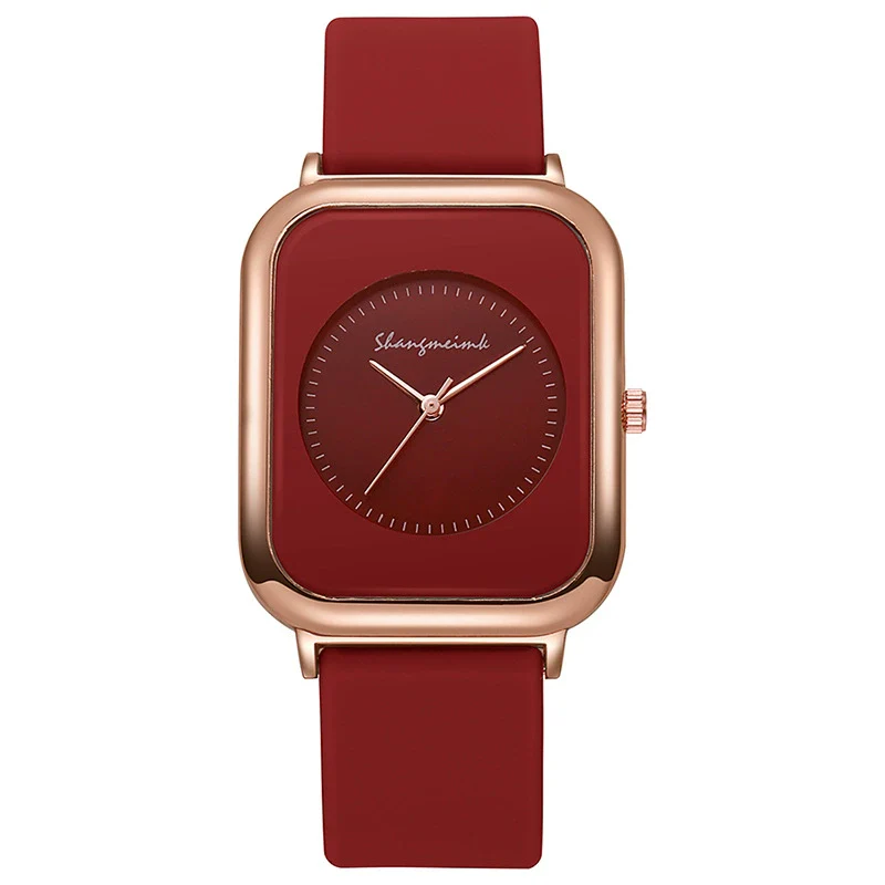 Wholesale Women's Casual Square Fashion Quartz Watches With Alloy Case Silicone Band And Stainless Steel Buckle - Image 12