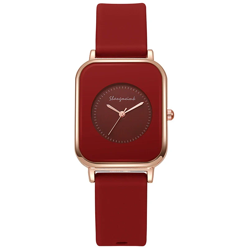 Wholesale Women's Casual Square Fashion Quartz Watches With Alloy Case Silicone Band And Stainless Steel Buckle - Image 13