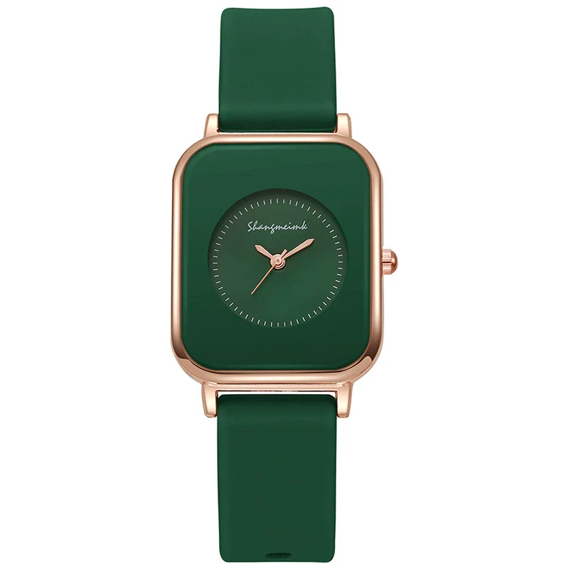 Wholesale Women's Casual Square Fashion Quartz Watches With Alloy Case Silicone Band And Stainless Steel Buckle - Image 15