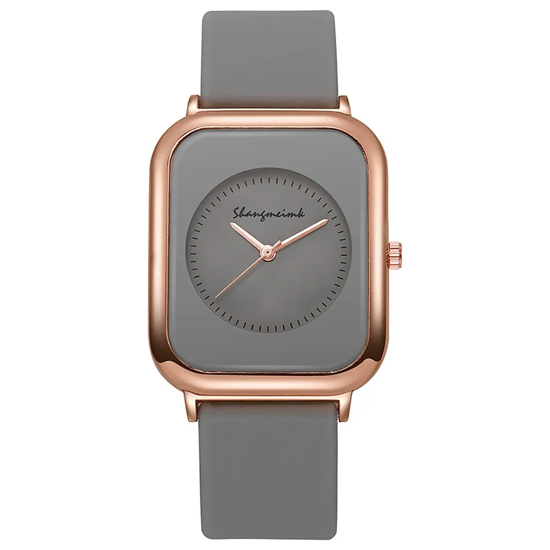Wholesale Women's Casual Square Fashion Quartz Watches With Alloy Case Silicone Band And Stainless Steel Buckle - Image 16
