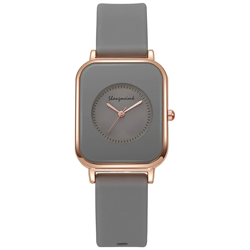 Wholesale Women's Casual Square Fashion Quartz Watches With Alloy Case Silicone Band And Stainless Steel Buckle - Image 17