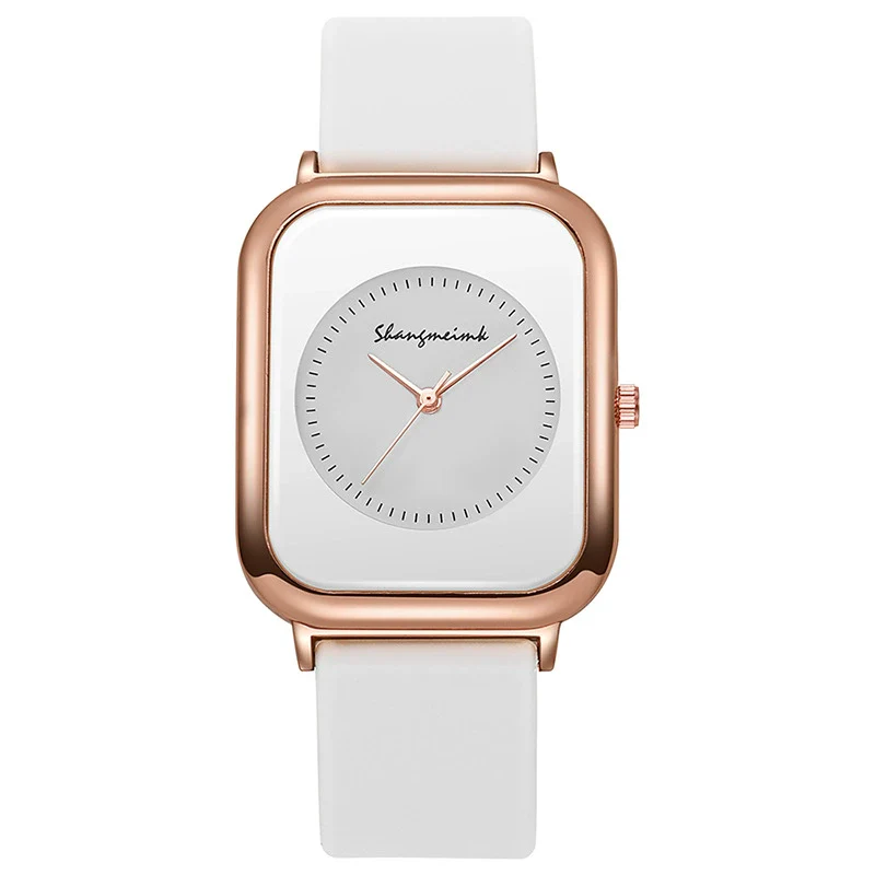 Wholesale Women's Casual Square Fashion Quartz Watches With Alloy Case Silicone Band And Stainless Steel Buckle - Image 8