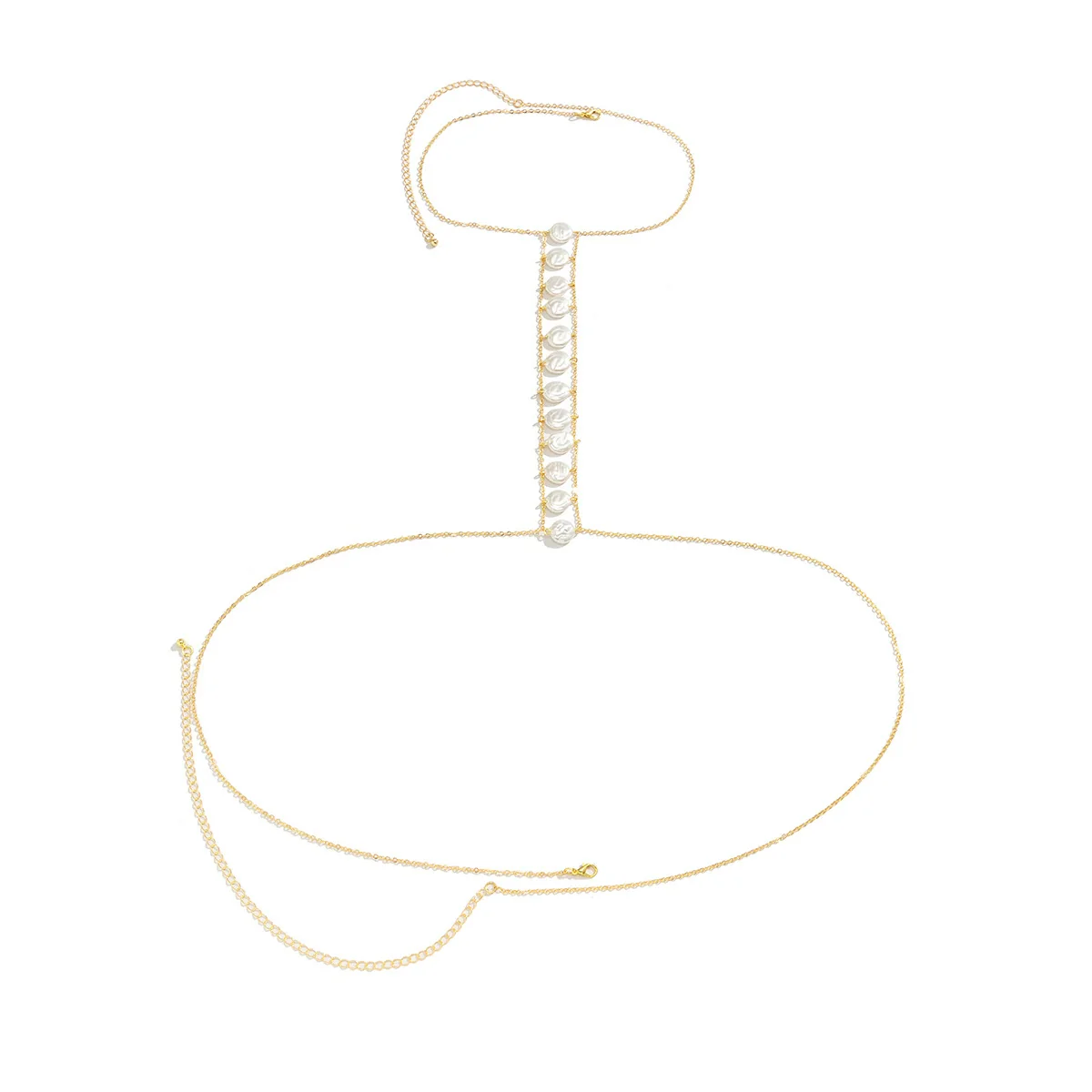 Wholesale Women's Chain Necklace With Imitation Pearl Pendant Tassel Plastic Geometric Electroplated - Image 4