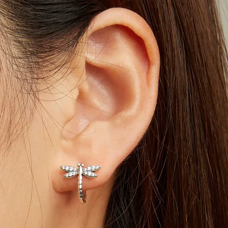 Wholesale Women's Copper Animal Zirconia U Shape Cute Earrings - Image 3