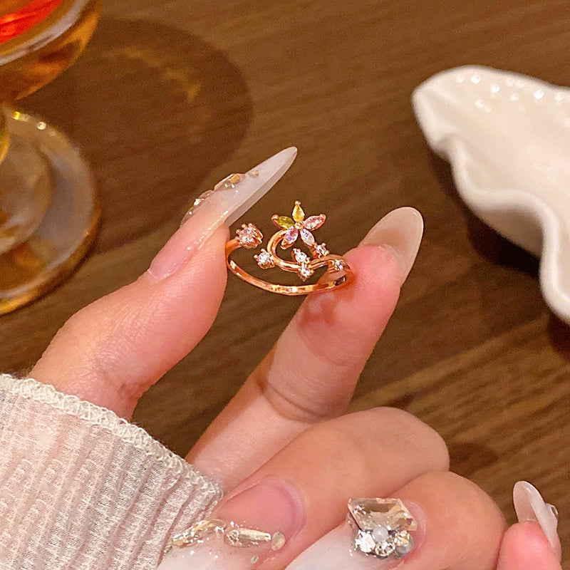 Wholesale Women's Copper Butterfly And Bow Open Ring With Electroplating Processing - Image 16