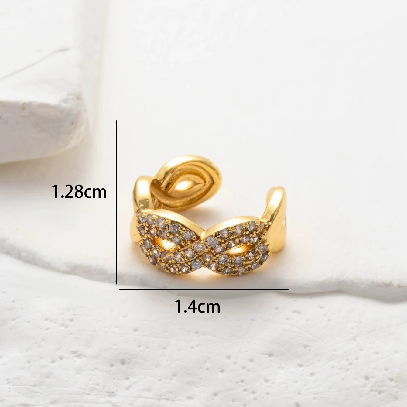 Wholesale Women's Copper Butterfly Cartilage Ear Clip Microinlaid Zircon Geometric Electroplated Fashion Ear Clip - Image 10