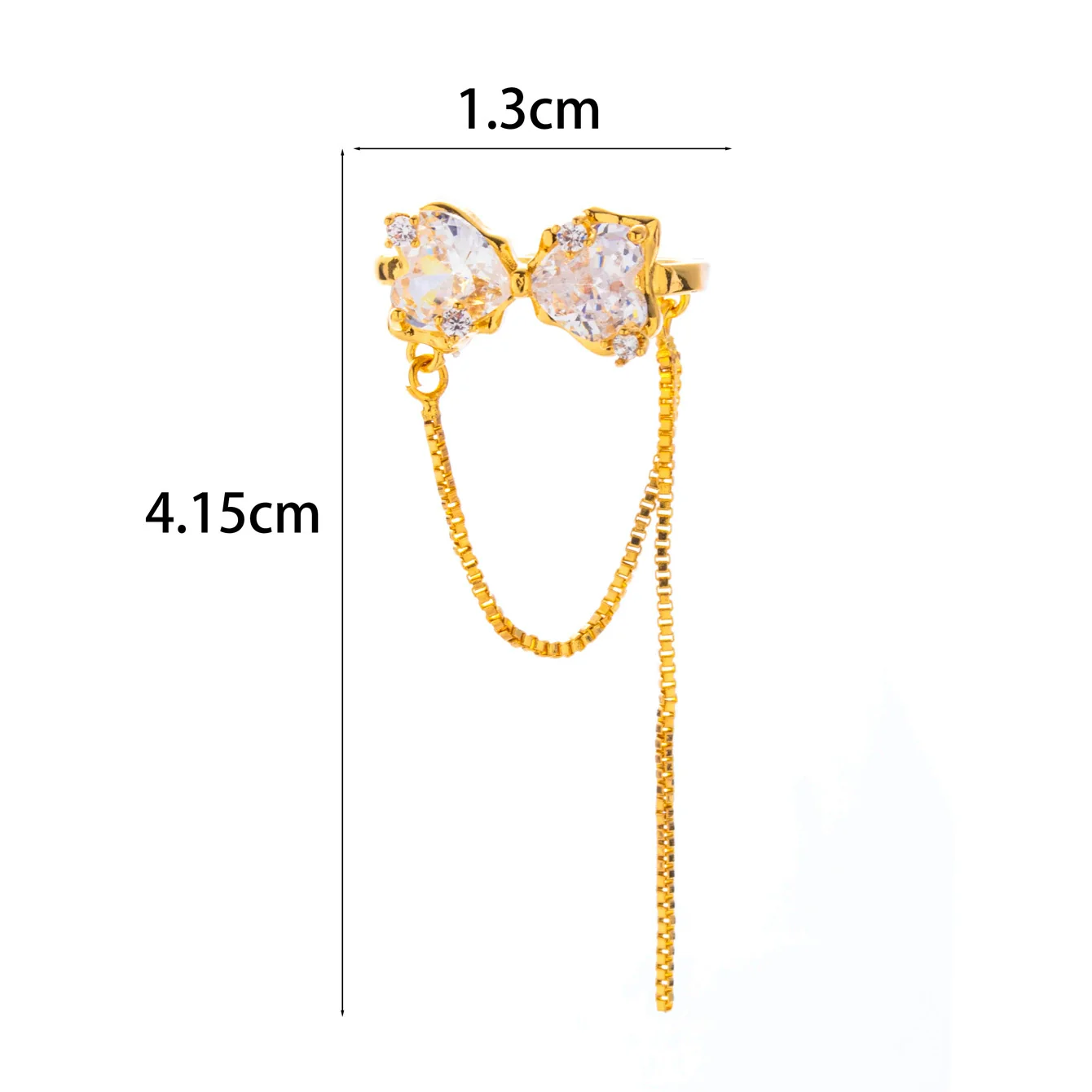 Wholesale Women's Copper Butterfly Cartilage Ear Clip Microinlaid Zircon Geometric Electroplated Fashion Ear Clip - Image 16