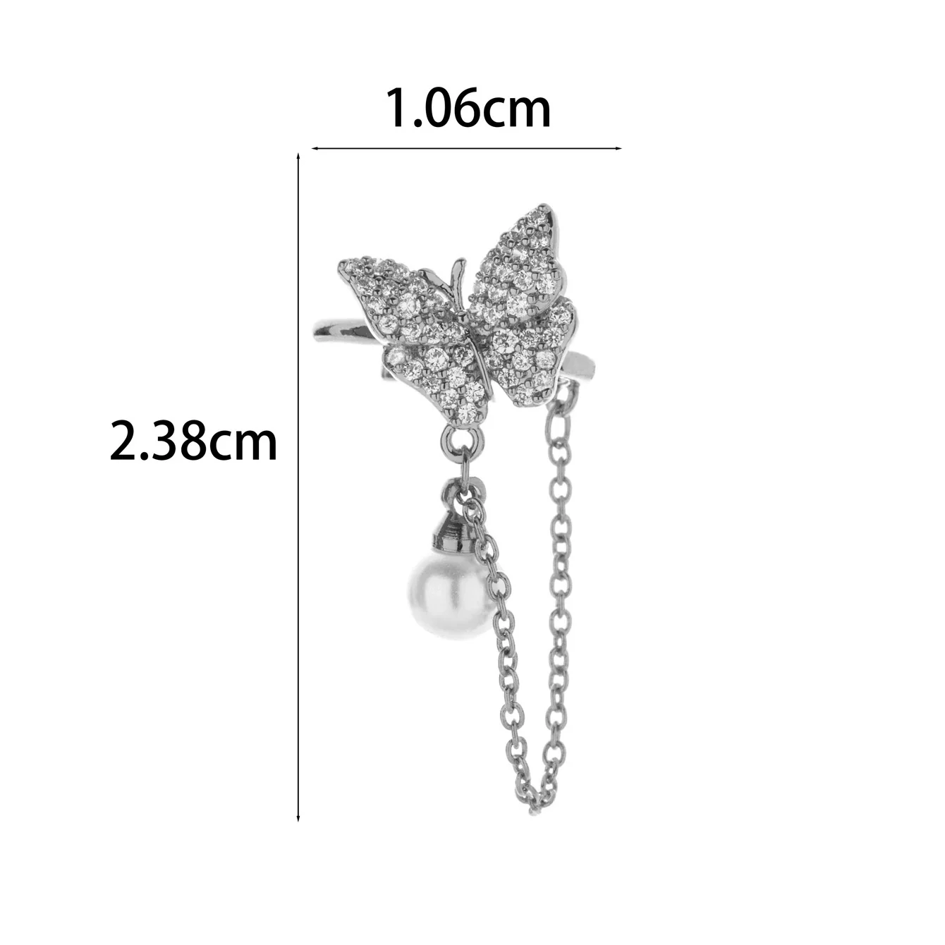 Wholesale Women's Copper Butterfly Cartilage Ear Clip Microinlaid Zircon Geometric Electroplated Fashion Ear Clip - Image 19