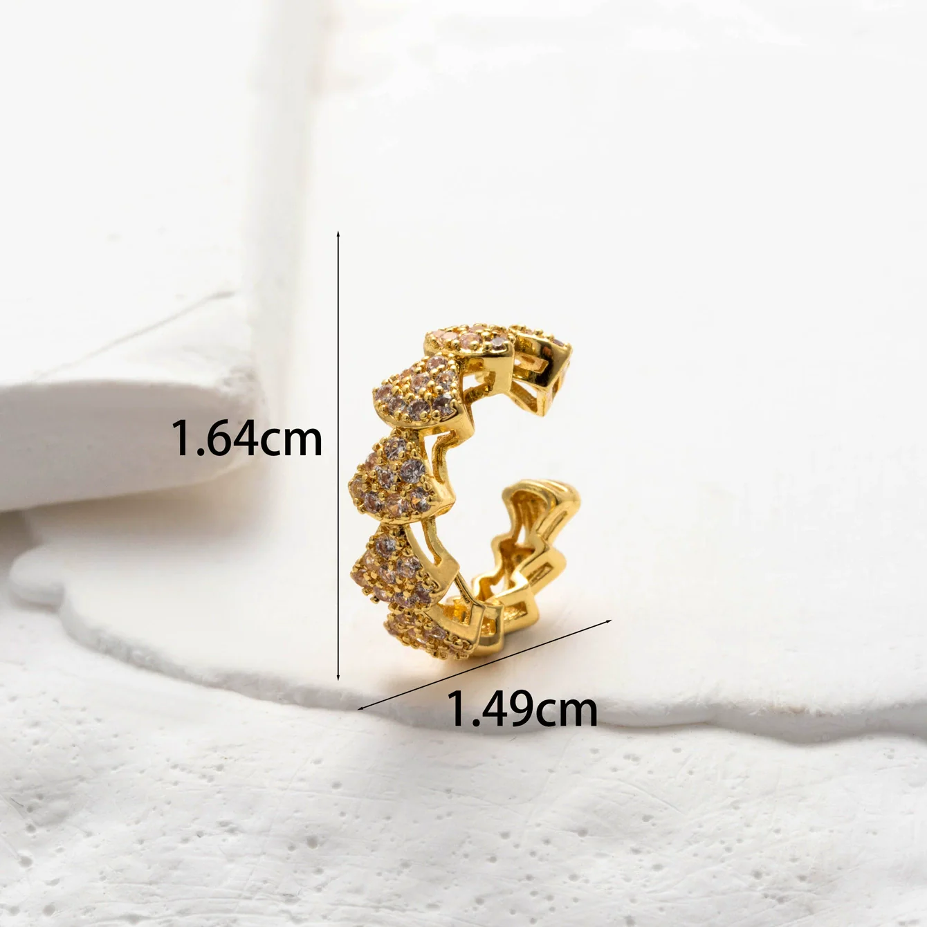 Wholesale Women's Copper Butterfly Cartilage Ear Clip Microinlaid Zircon Geometric Electroplated Fashion Ear Clip - Image 8