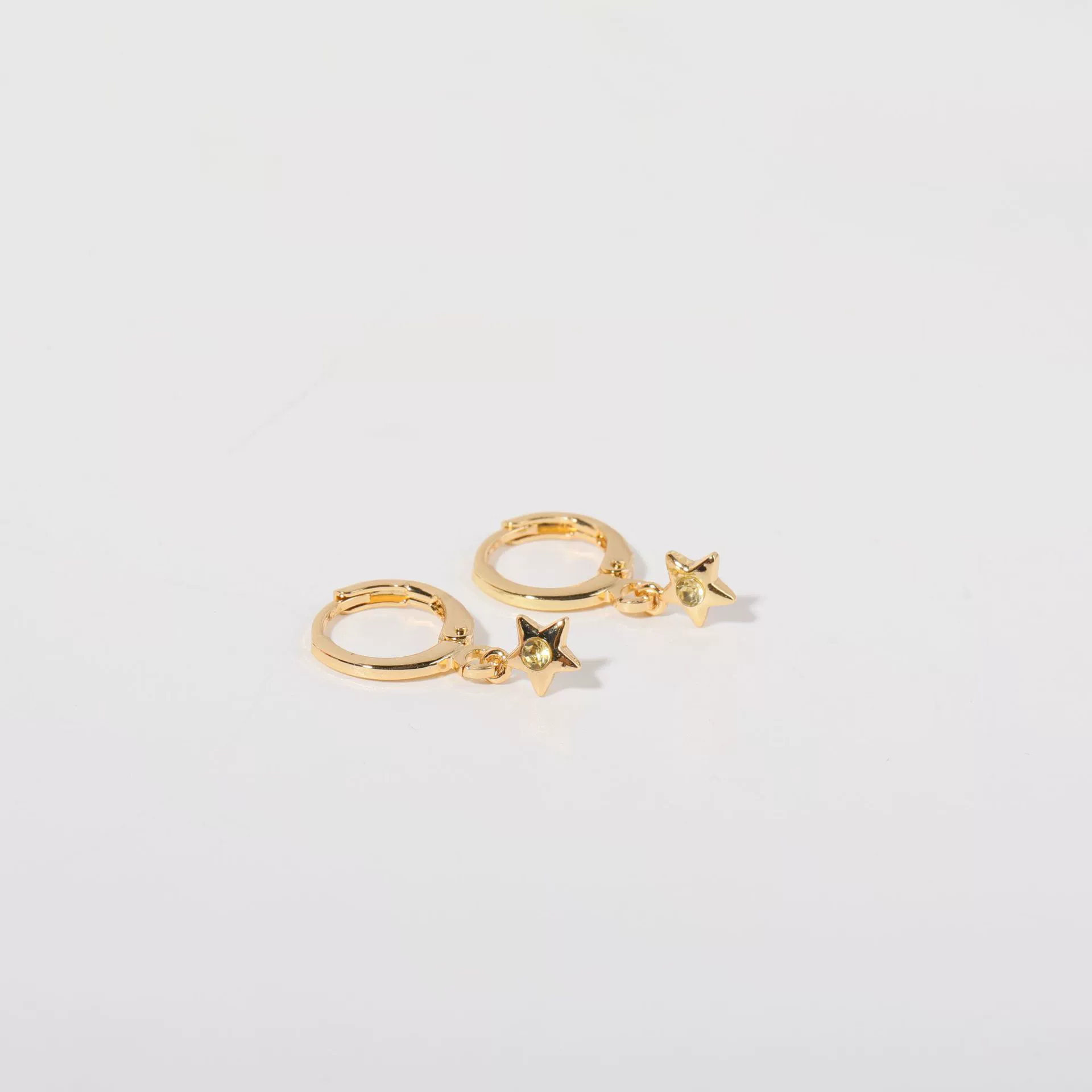 Wholesale Women's Copper Diamond Treatment Star Earrings With Five Pointed Star Design - Image 16