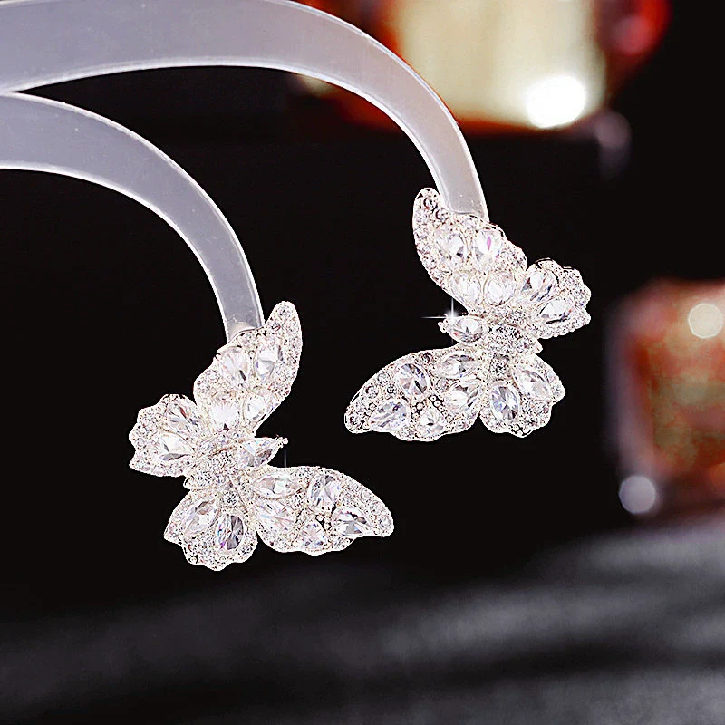 Wholesale Women's Copper Earrings With Bow Pattern And Zircon Treatment In Simple And Animal Style - Image 11