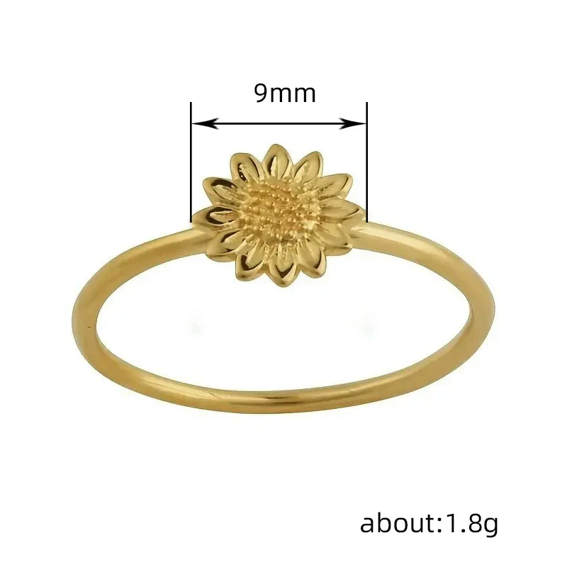 Wholesale Women's Copper Flower Ring With Electroplating Fashion Ol Style - Image 5