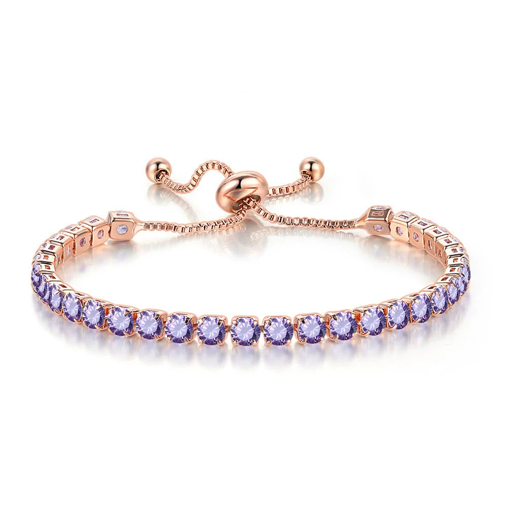 Wholesale Women's Copper Geometric Cartoon Style Electroplated Zircon Crystal Bracelet - Image 2