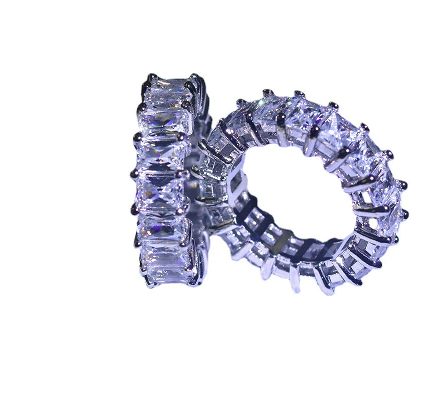 Wholesale Women's Copper Geometric Zircon Engagement Ring - Image 5